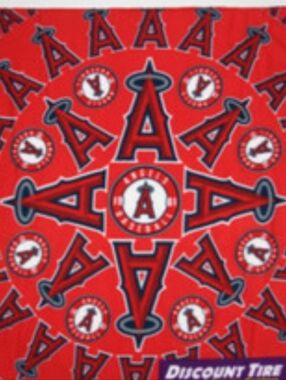 New LAA Los Angeles Angels Logo Throw Blanket by Discount Tire. MLB Baseball